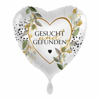 Folienballon - Hochzeit - gesucht und gefunden, 43 cm