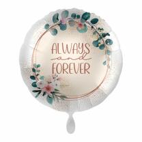Folienballon - Hochzeit - always and forever, 43 cm