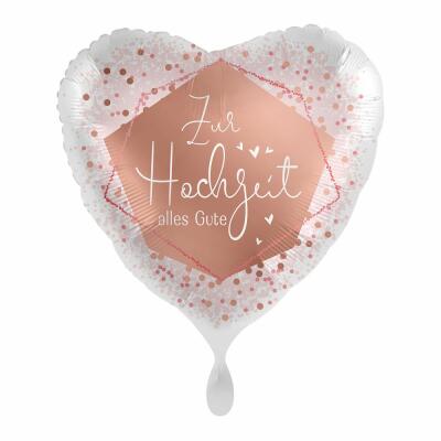 Folienballon - Hochzeit - Zur Hochzeit alles Gute, 43 cm
