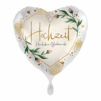 Folienballon - Hochzeit - Herzlichen Glückwunsch, 43 cm