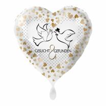 Folienballon - Hochzeit - Gesucht & Gefunden, Tauben,...