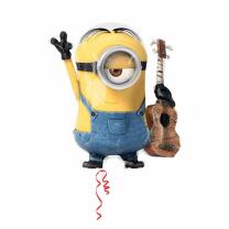 Folienballon SuperShape Minions Stuart mit Gitarre,  66 x...