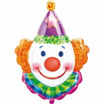 Folienballon SuperShape Clown, 63 x 83 cm