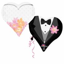 Folienballon SuperShape Hochzeit,  63 x 76 cm