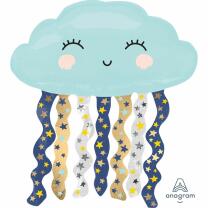 Folienballon SuperShape Baby Geburt Wolke,  76 x 45 cm