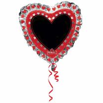 Folienballon SuperShape Herz zum Beschriften mit Stift,...