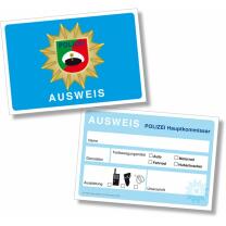 Ausweise Polizei für Geburtstag oder Party, 6...