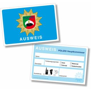 Ausweise Polizei für Geburtstag oder Party, 6 Stück