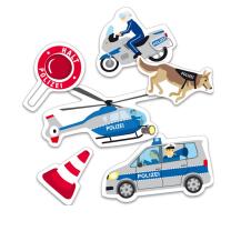 XXL Konfetti - Polizei, 24 Teile