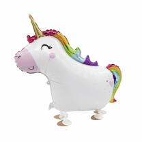 Folienballon - Walking Balloon - Einhorn, 63 x 81 cm