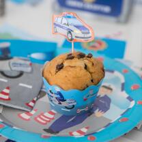 Polizei - Cupcake-Banderolen, 12 Stück