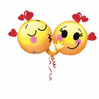 Folienballon SuperShape verliebte Gesichter,  91 x 53 cm