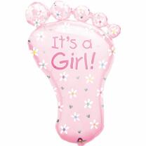 Folienballon SuperShape Babyfuß Its a girl,  58 x...
