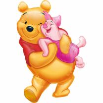 Folienballon SuperShape Winnie Pooh Bär und Ferkel,...