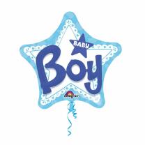 Folienballon Multi Ballon mit 3D Effekt - Baby Boy,  81 x...