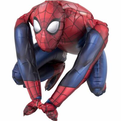Folienballon sitzender Spiderman,  38 x 38 cm