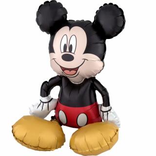 Folienballon sitzende Mickey Mouse,  45 x 45 cm