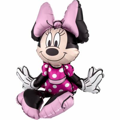 Folienballon sitzende Minnie Mouse,  45 x 48 cm