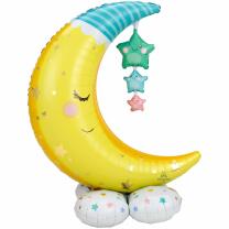 Folienballon AirLoonz - Mond & Sterne -  101 x 139 cm