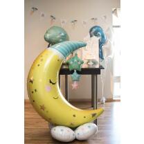 Folienballon AirLoonz - Mond & Sterne -  101 x 139 cm