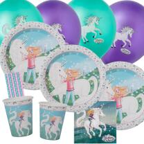 52-teiliges Party-Set - Sternenschweif - Teller Becher...