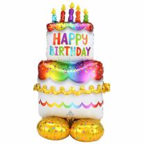 Folienballon AirLoonz - Torte Geburtstag Happy Birthday...