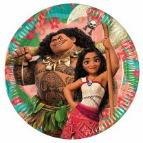 Pappteller Vaiana Moana - 20 cm, 8 Stück