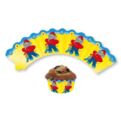 Elefant Benjamin Blümchen - Cupcake-Banderolen, 12 Stück