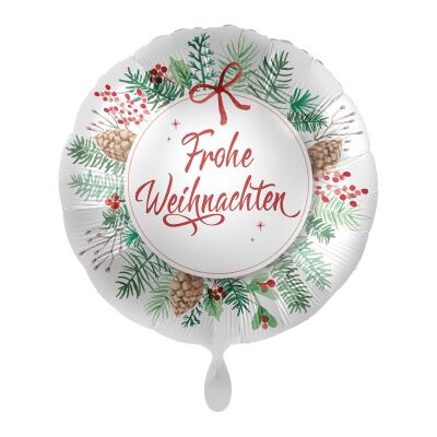 Folienballon - Frohe Weihnachten, 43 cm
