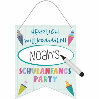 Minibanner Schulanfang 30 x 25 cm