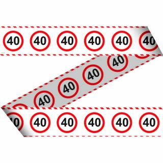 40. Geburtstag Absperrband Vehrkehrsschild - 15 m