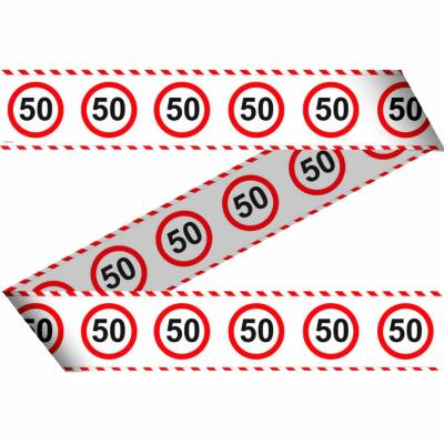 50. Geburtstag Absperrband Vehrkehrsschild - 15 m