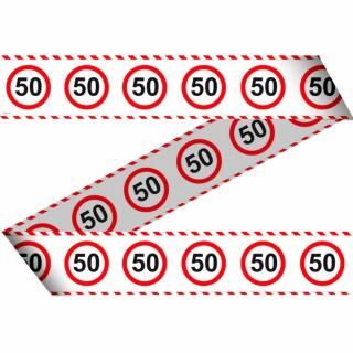 50. Geburtstag Absperrband Vehrkehrsschild - 15 m
