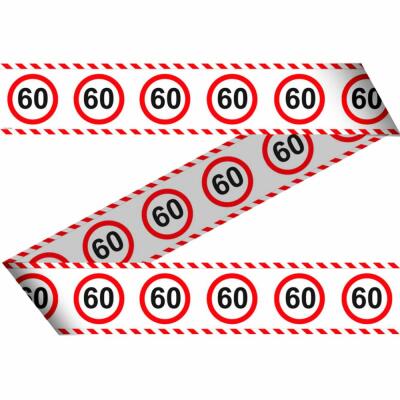 60. Geburtstag Absperrband Vehrkehrsschild - 15 m