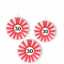 30. Geburtstag Wabenfächer Hängedeko mit...