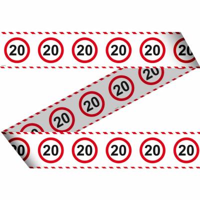 20. Geburtstag Absperrband Vehrkehrsschild - 15 m