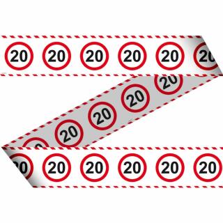 20. Geburtstag Absperrband Vehrkehrsschild - 15 m