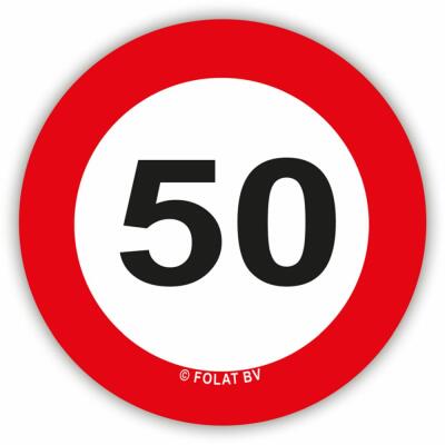 50. Geburtstag Konfetti XL Verkehrsschild