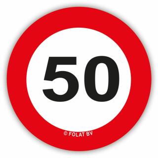 50. Geburtstag Konfetti XL Verkehrsschild