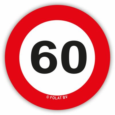 60. Geburtstag Konfetti XL Verkehrsschild