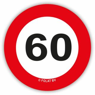 60. Geburtstag Konfetti XL Verkehrsschild