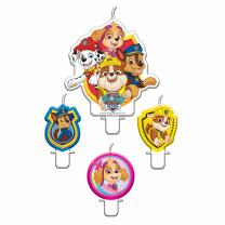 Paw Patrol -  Mini Figurenkerzen, 4 Stück
