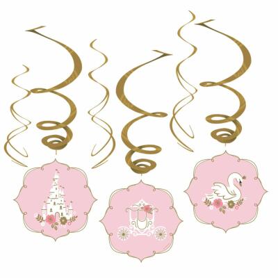 Hängedekoration- Dekospiralen Prinzessin - Princess for a day, 6 Stück