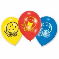 Luftballons - Smiley Comic, 6 Stück