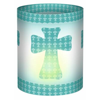 Mini Tischlicht Konfirmation Kommunion Kreuz (52) - 5 Stück