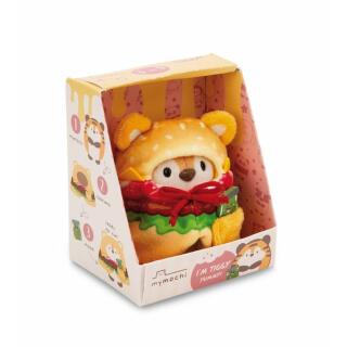mymochi Tiger Tiggy  mit Gurkenglas  und Hamburgerkostüm