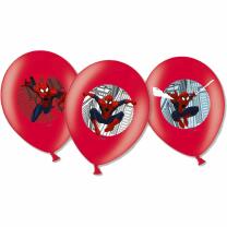 Luftballons - Spiderman mit farbigem Aufdruck, 6 Stück