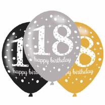 Luftballons - 18. Geburtstag, 6 Stück