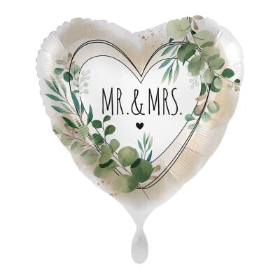 Folienballon - Hochzeit - Mr. & Mrs.Eukalyptus, 43 cm