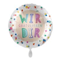 Folienballon Wir gratulieren Dir,  43 cm